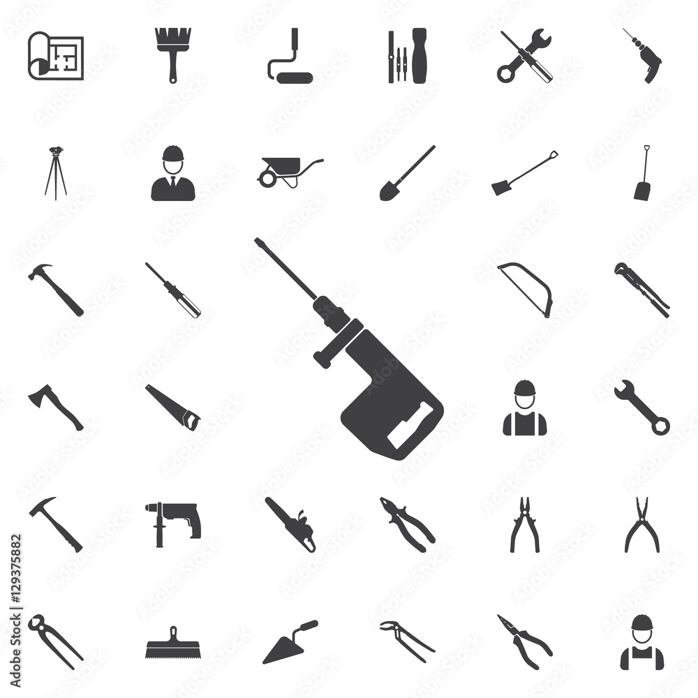 Fototapeta premium Drill icon. Construction icons universal set for web and mobile