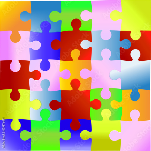 Various sizes puzzle. Illustration for design. All Possible Shapes of Jigsaw Pieces. puzzle