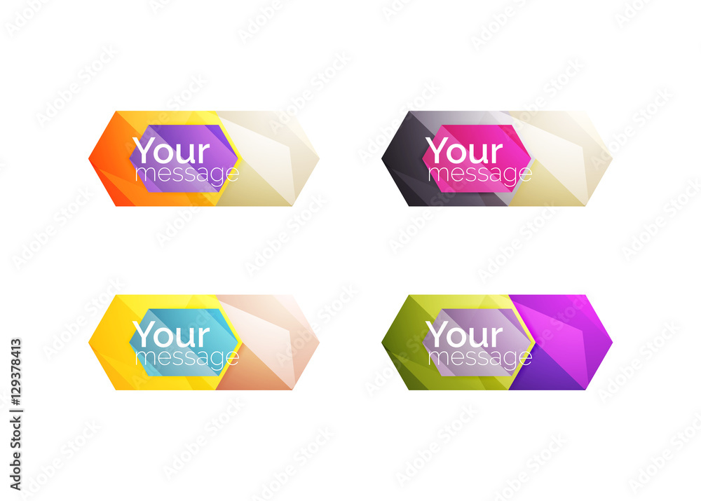 Vector shiny blank web option boxes Vector shiny blank web option boxes