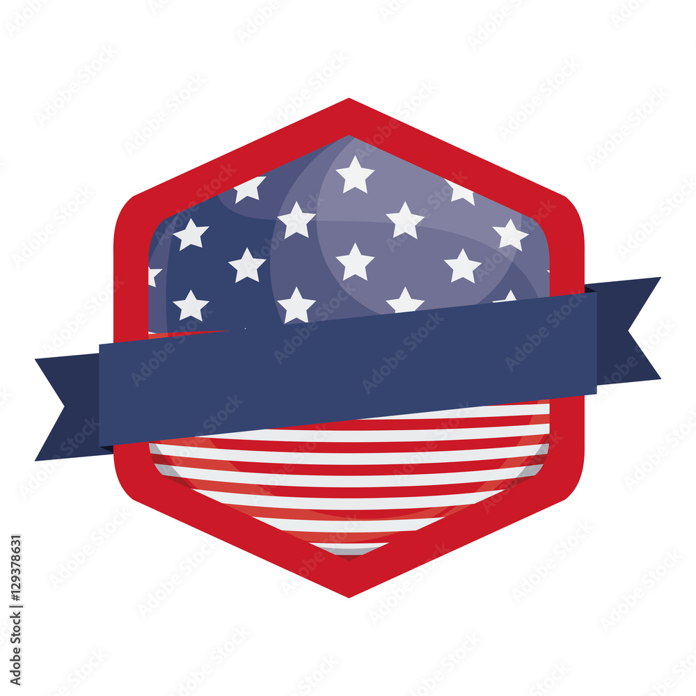 Usa flag inside frame icon. United nation us country and american states theme. Isolated design. Vector illustration Usa flag inside frame icon. United nation us country and american states theme. Isolated design. Vector illustration
