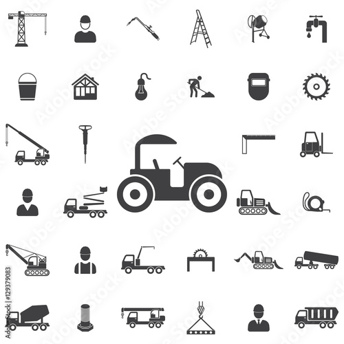 Road roller icon. Construction icons universal set for web and mobile