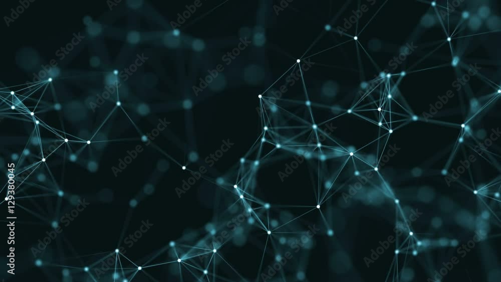 abstract loop color geometrical background with lines and dots