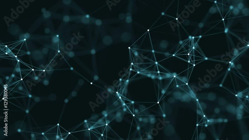 abstract loop color geometrical background with lines and dots