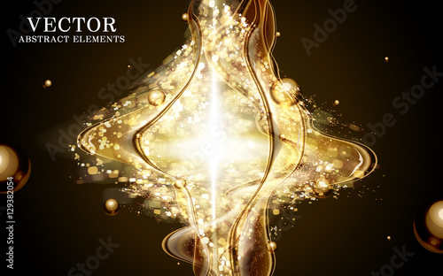 mysterious golden light flow