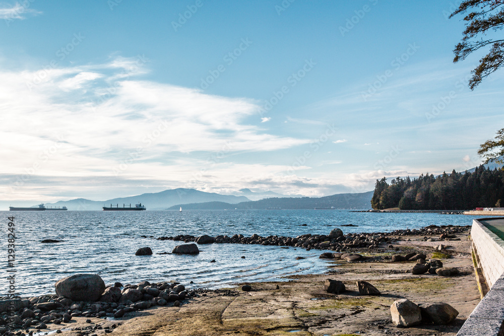 Stanley Park and the sea in Vancouver, Canada