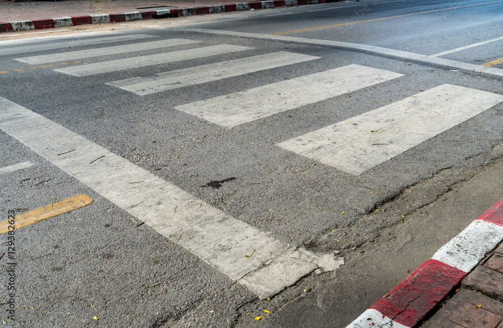 Fototapeta premium Crosswalk on asphalt road