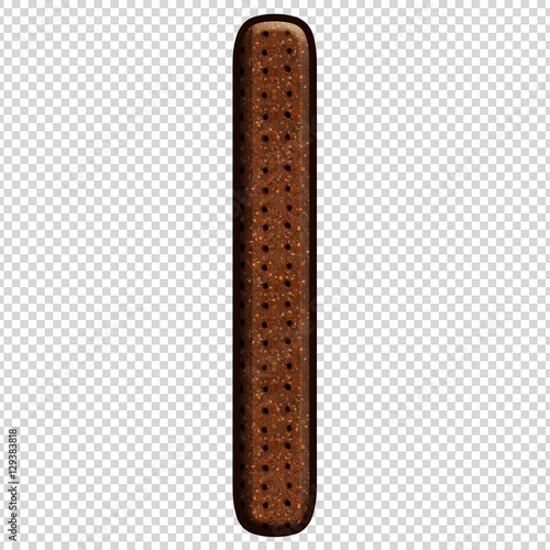 Font symbol bar with Chocolate Biscuit effect. Perfect applicable saved working/ clipping path for design project.