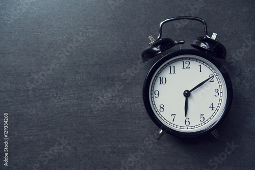 Wallpaper Mural Retro alarm clock on black background Torontodigital.ca