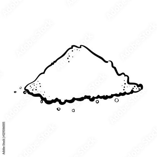 outline pile salt culinary kitchen vector illustration eps 10