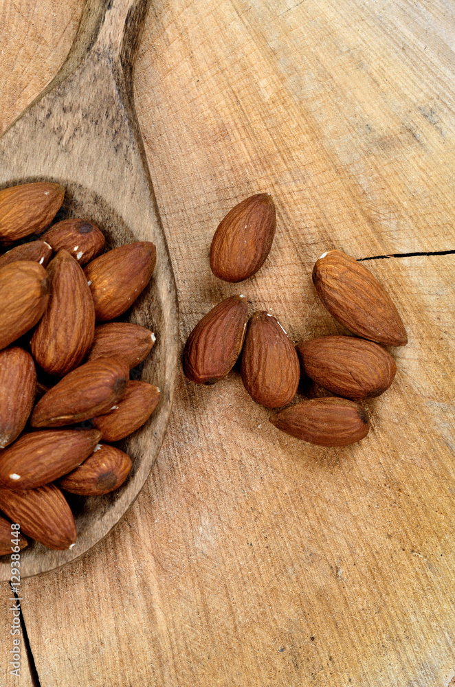 almond on table almond on table