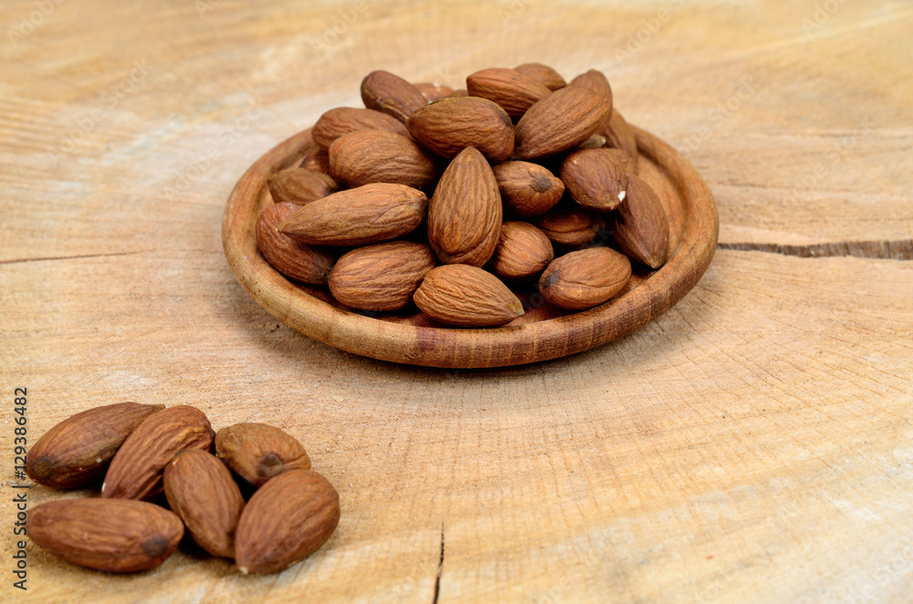 almond on table almond on table