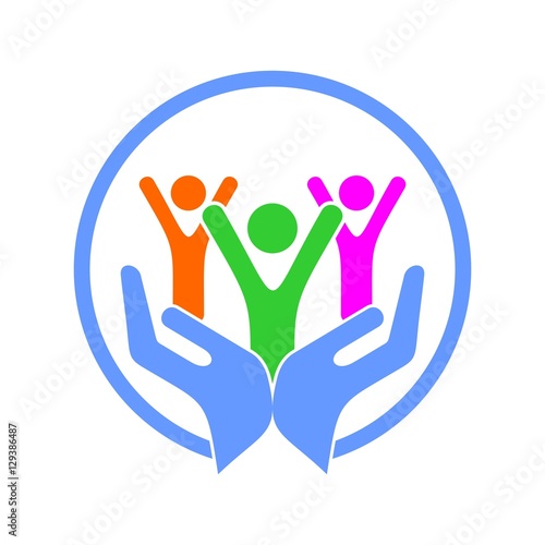 People care logo design vector