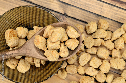soya textured on table