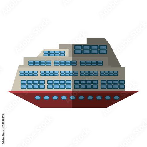 cruise boat transatlantic vacation recreation shadow vector illustration eps 10