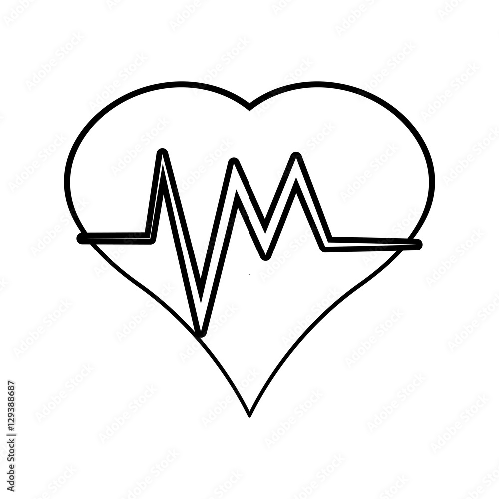 heart rate montoring pulse sport vector illustration eps 10
