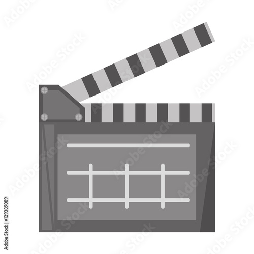 film clapper chalkboard scene icon vector illustration eps 10