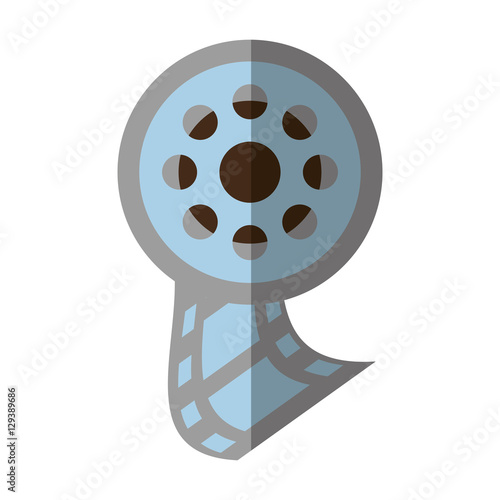 reel film movie wheel icon shadow vector illustration eps 10