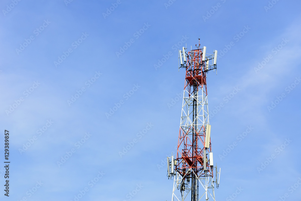 antenna tower building with the blue sky antenna tower building with the blue sky