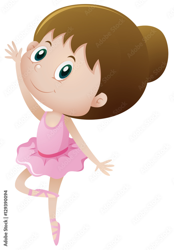 Little girl dancing ballet