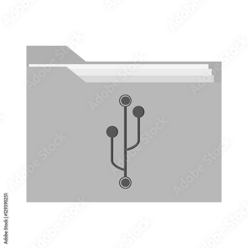 File icon. Folder document data archive and storage theme. Isolated design. Vector illustration