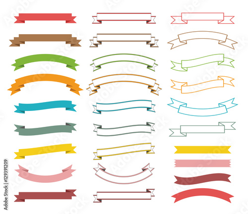 vector ribbon set