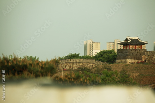  Distant view of Hwaseong Fortress,UNESCO World Heritage Sites