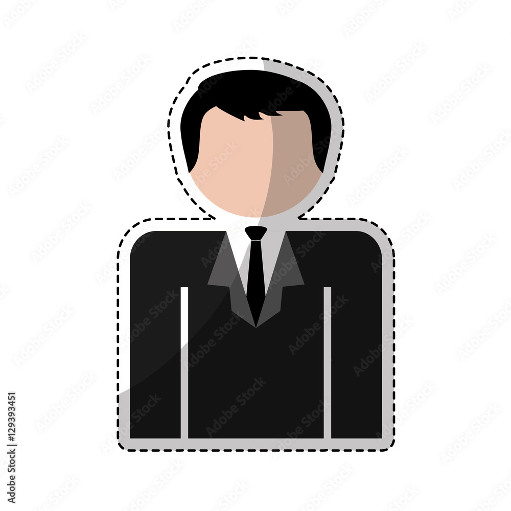 man in suit icon image vector illustration design 