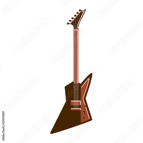 Electric guitar on white background.