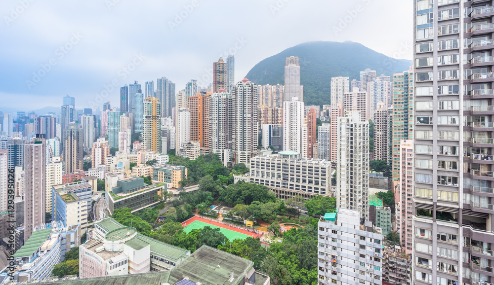 Obraz premium Hong Kong apartment block in China.