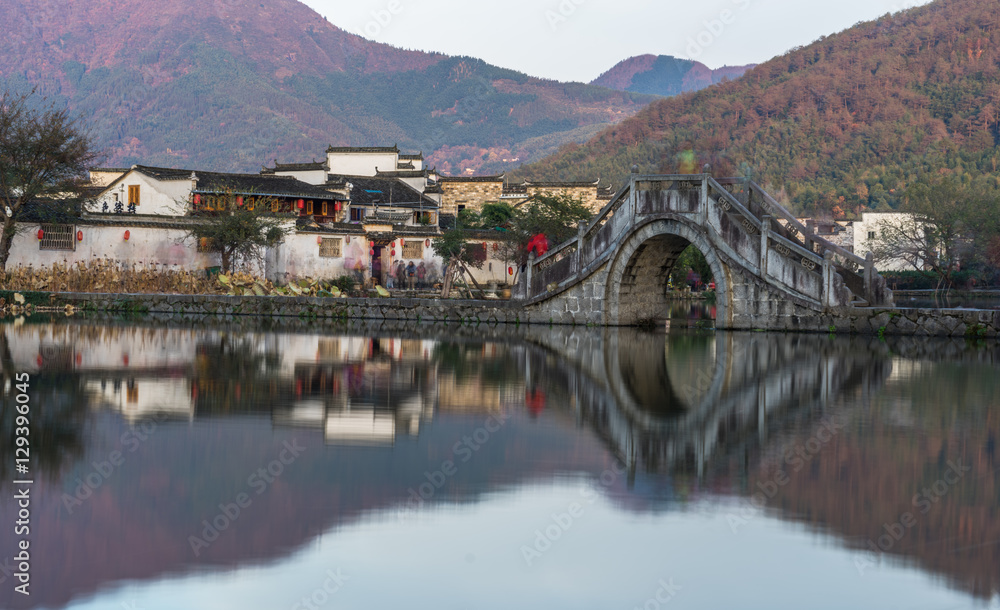 Obraz premium view shot from Anhui old village,Hong Cun in China.