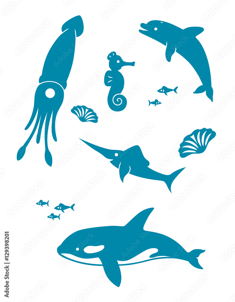 Fototapeta premium Sea icons part three