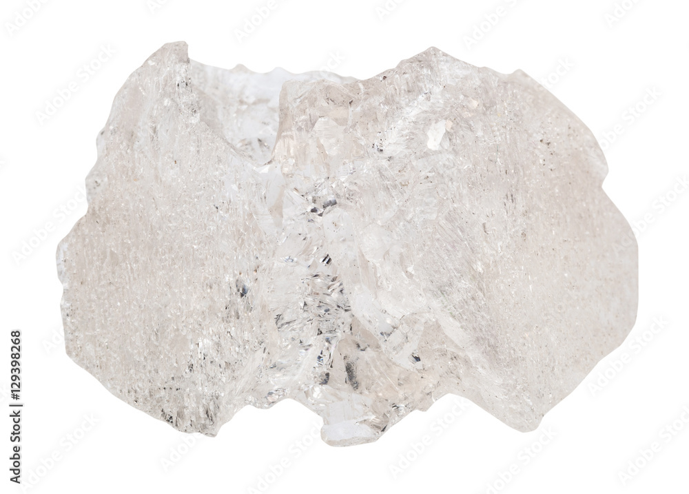 Danburite stone isolated on white