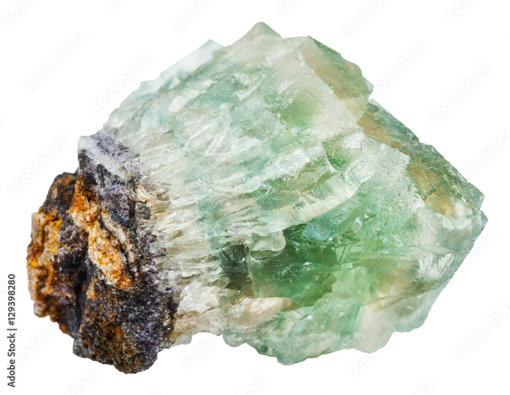 green fluorite crystals isolated on white green fluorite crystals isolated on white