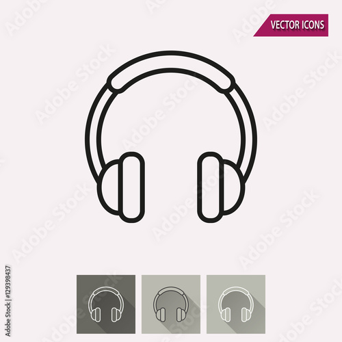 Headphone - vector icon.