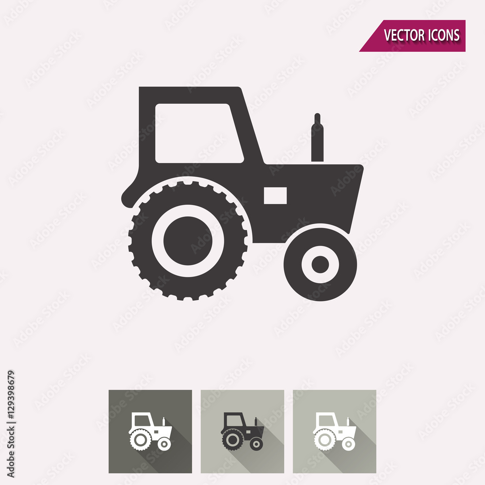 Tractor - vector icon. Tractor - vector icon.