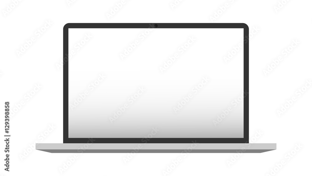 Laptop on white background - vector illustration Laptop on white background - vector illustration