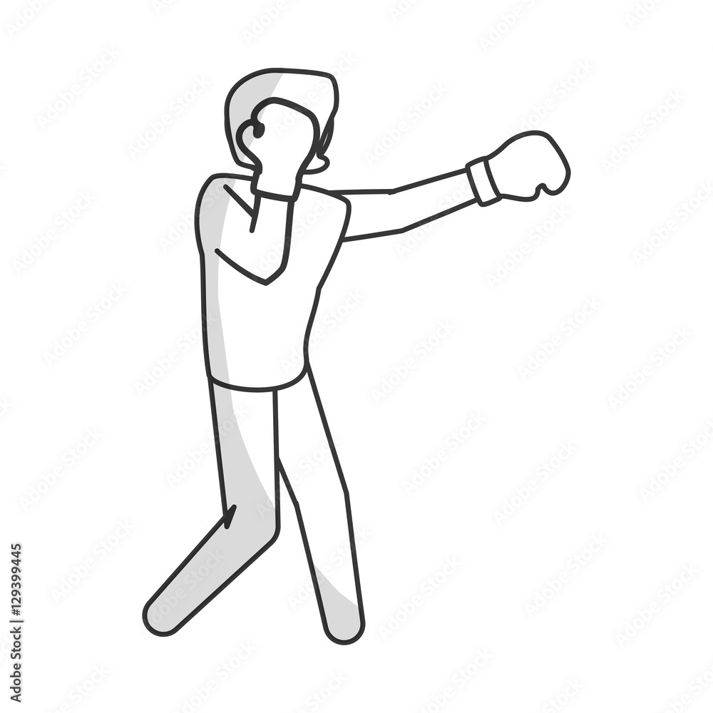single boxer boxing icon image vector illustration design single boxer boxing icon image vector illustration design