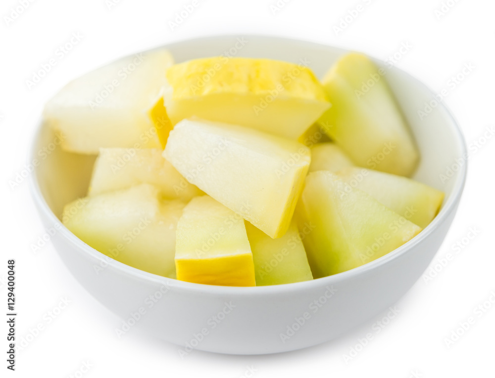 Honeydew Melon isolated on white Honeydew Melon isolated on white
