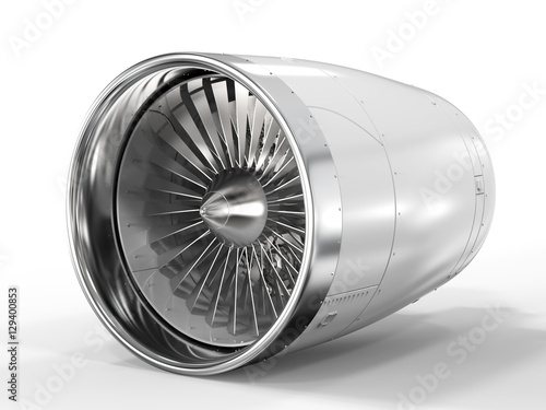 Canvastavla jet engine on white background
