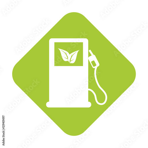 eco friendly gas pump icon image vector illustration design 