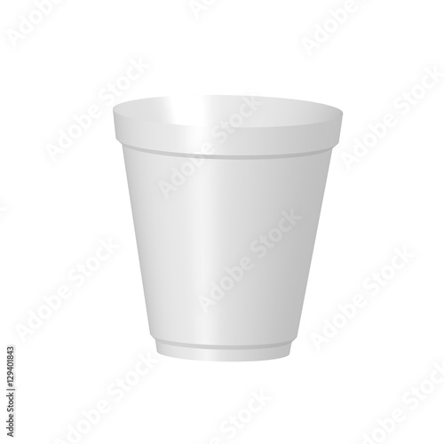 Wallpaper Mural White plastic cup of coffee. Isolated on white background. Vector illustration Torontodigital.ca
