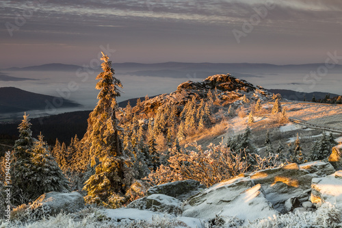 Fotografie Sonnenaufgang auf dem Großen Arber