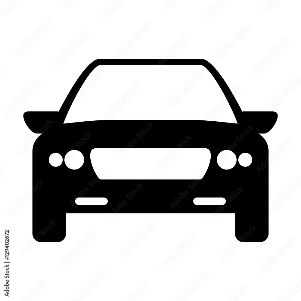 Obraz premium car frontview icon image vector illustration design 