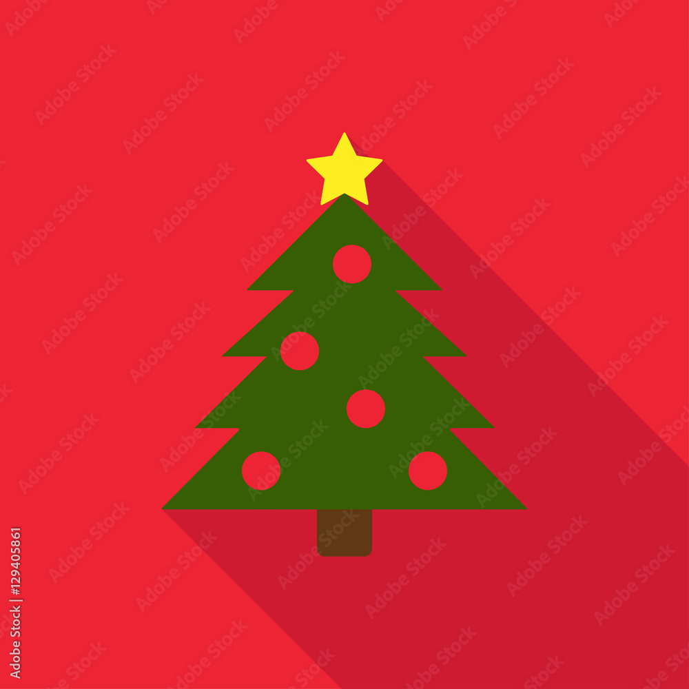 Christmass tree flat icon Christmass tree flat icon