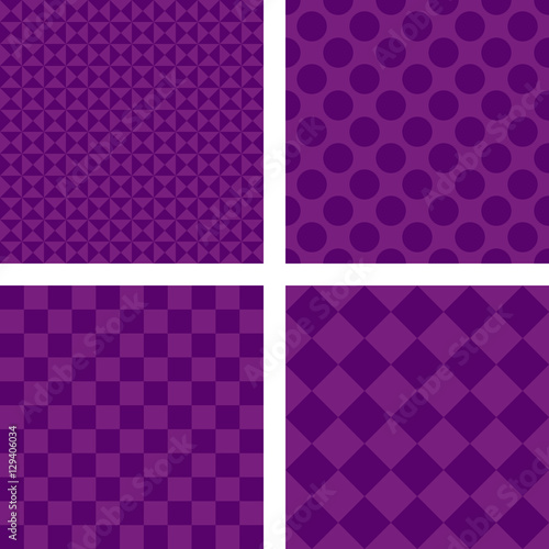 Purple abstract geometric shape wallpaper set 
