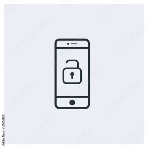 Smartphone unlock icon