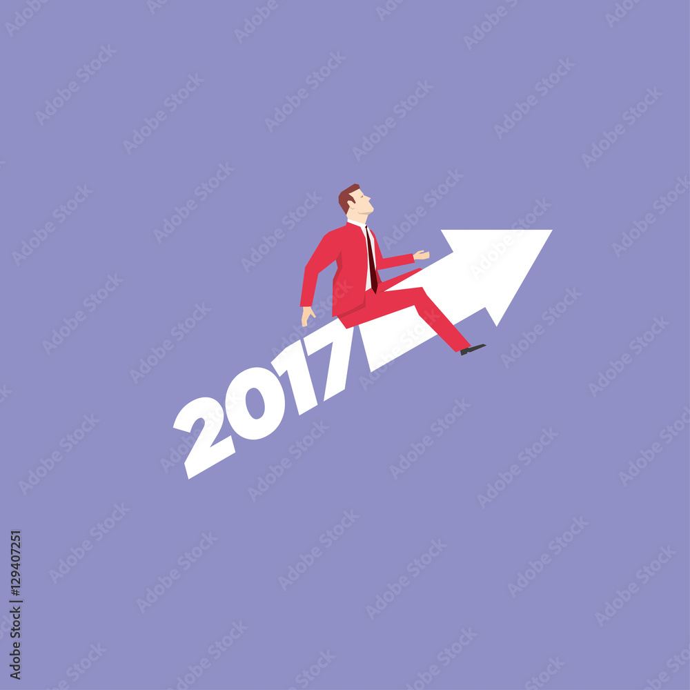 Red Suit Businessman 2017 concept Red Suit Businessman 2017 concept