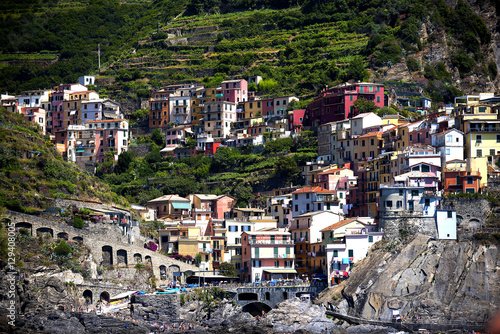 The villages of Monterosso al Mare,Vernazza, Corniglia, Manorola on the Cinqueterra coast of Italy. 