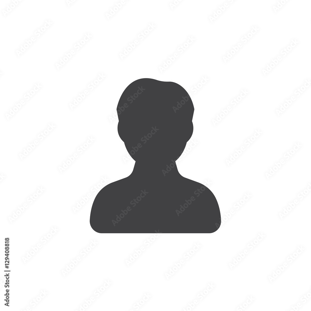 User account male icon vector, filled flat sign, solid pictogram isolated on white. Symbol, logo illustration User account male icon vector, filled flat sign, solid pictogram isolated on white. Symbol, logo illustration