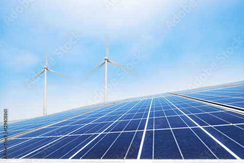 solar panels and wind generators © snvv
